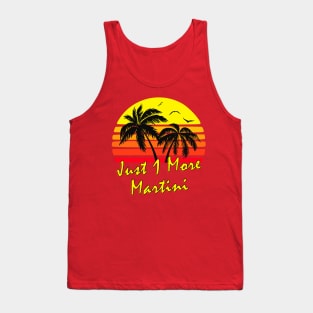 Just 1 More Martini Retro Sunset Tank Top